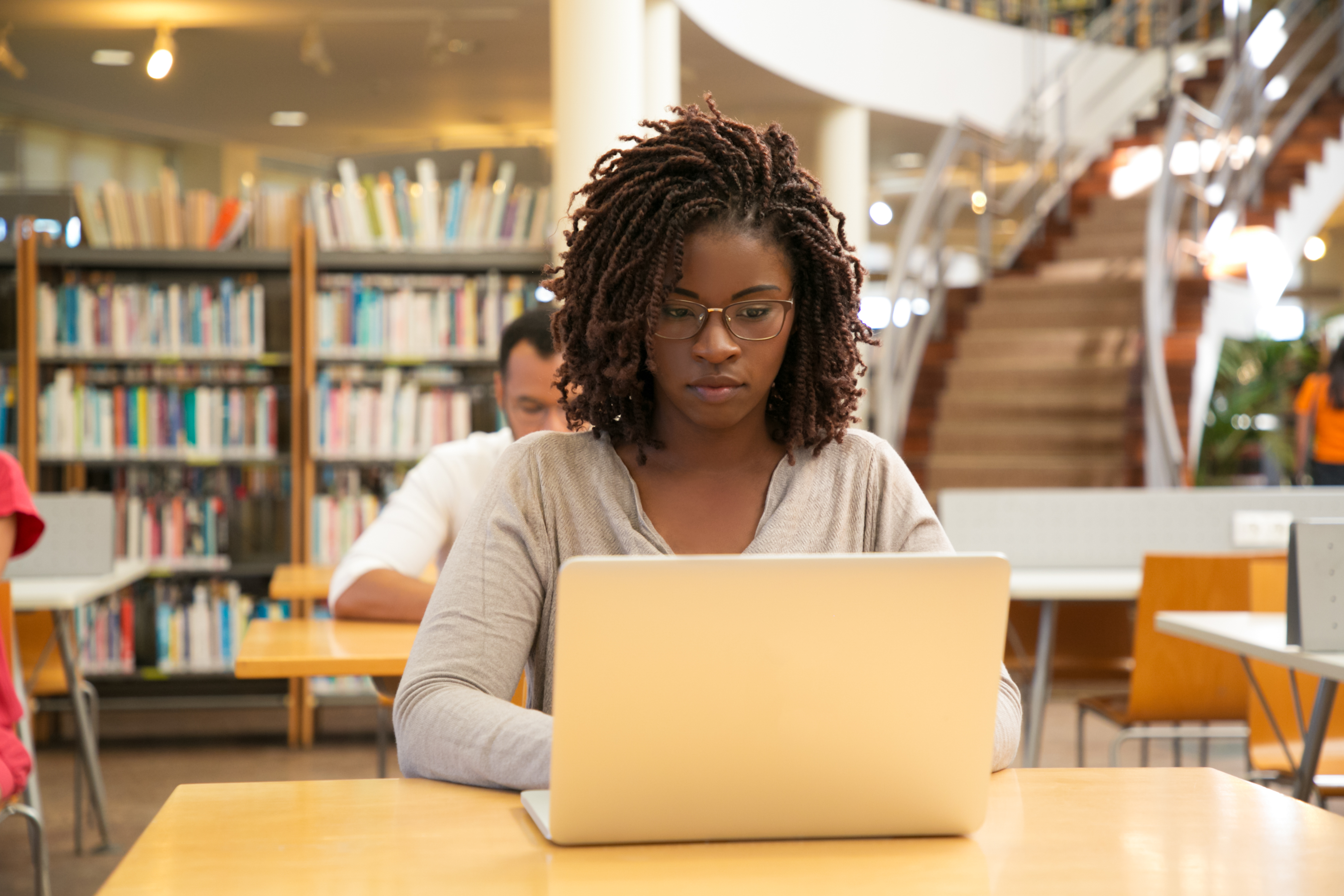 Students studying